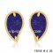 Imitation Van Cleef & Arpels Sweet Alhambra Leaf Yellow Earrings,Lapis Lazuli